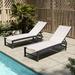 VREDHOM Aluminum Adjustable Outdoor Chaise Lounge (Set of 2) Earth
