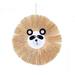 Wall Art Animal Head Hand Knitted Cartoon Tassel Beard Lion Macrame Pendant Nursery Room Wall Hangings for Home Bedroom Living Room Random Style