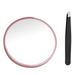 NUZYZ Portable 30X Magnifying Cosmetic Mirror Suction Cup Tweezers Included Portable Magnifier Makeup Mirror for Travel Rose Gold