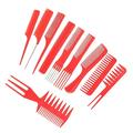 hair comb 20pcs Hair Salon Comb Professional Hair Comb Hair Smoothing Comb Creative Hairdressing Comb (Red)