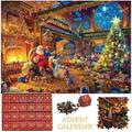 Advent Calendar 2023 Christmas Jigsaw Puzzles Santa s Workshop Puzzle 24 Parts 1008 Pieces Puzzles for Adults Teens Kids Jigsaw Puzzles 1008 Pieces Holiday Puzzle Countdown to Christmas Puzzles Gift