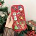 Cartoon 3D Santa Claus Tree Christmas Phone Case For iPhone 15 14 13 12 11 Pro Max XR XS X 7 8 Plus SE New Year Gift Soft Cover