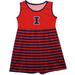 Girls Toddler Vive La Fete Orange Illinois Fighting Illini Striped Tank Top Dress