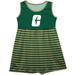 Girls Toddler Vive La Fete Green Charlotte 49ers Striped Tank Top Dress