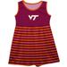 Girls Toddler Vive La Fete Maroon Virginia Tech Hokies Striped Tank Top Dress