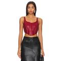 LAMARQUE Tabia Bustier Top in Red. Size L, M, XXS.