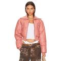 LAMARQUE Livia Cropped Jacket in Pink. Size S, XS, XXS.