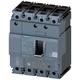 Siemens, SENTRON MCCB Molded Case Circuit Breaker 4P 16A, Breaking Capacity 70 kA, DIN Rail Mount