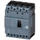 Siemens, SENTRON MCCB Molded Case Circuit Breaker 4P 125A, Breaking Capacity 25 kA, DIN Rail Mount
