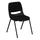 Flash Furniture HERCULES Series Fabric Padded Shell Stack Chair, Black (RUTEO101PAD), Plastic | Quill