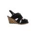 Kenneth Cole REACTION Wedges: Black Print Shoes - Women's Size 7 1/2 - Open Toe