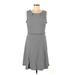 PIPHANY Casual Dress - A-Line: Gray Tweed Dresses - Women's Size Medium