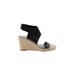 Vince Camuto Wedges: Black Print Shoes - Women's Size 9 - Open Toe