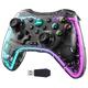 RALAN Wireless Game Controller with LED Lighting Compatible with Windows PC Gaming Gamepad, Remote Joypad with 2.4G Wireless Adapter Perfect for FPS Games