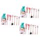 Pack of 18 Christmas make-up , cartoon make-up brush, concealer brush, cartoon Christmas foundation brush, cartoon face powder brush, cosmetic brush, elk