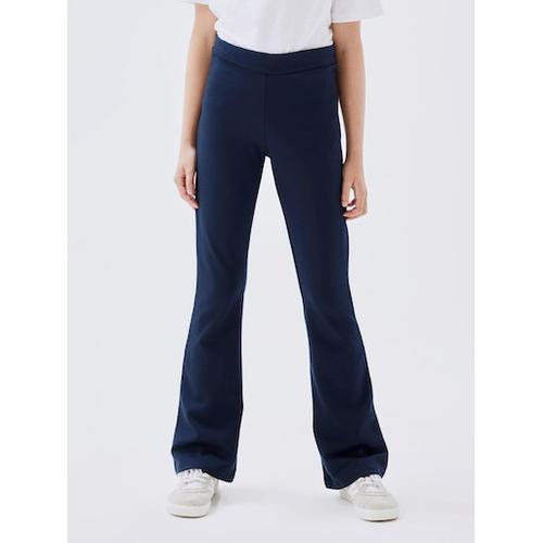 „Schlaghose NAME IT „“NKFFRIKKALI BOOTCUT PANT““ Gr. 146, N-Gr, blau (dark sapphire) Mädchen Hosen Weite“