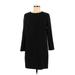 Banana Republic Casual Dress - Shift High Neck 3/4 sleeves: Black Print Dresses - Women's Size 6