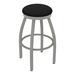 Holland Bar Stool 802 Misha Swivel Stool Upholstered/Metal in Gray/Black | Bar Stool (30" Seat Height) | Wayfair 80230ANBlkVinyl