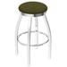 Holland Bar Stool 802 Misha Swivel Stool Upholstered/Metal in Gray/Green/Brown | Counter Stool (25" Seat Height) | Wayfair 80225CH015