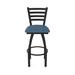 Holland Bar Stool Jackie Swivel Stool Upholstered/Metal in Blue/Black | Counter Stool (25" Seat Height) | Wayfair 41025BW024