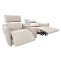 Michael Amini Mia Bella 78" Recessed Arm Reclining Loveseat Leather Match/Genuine Leather in Gray | 36 H x 78 W x 38 D in | Wayfair