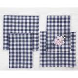 Solino Home Gingham Check - 100% Pure Linen Dinner Napkins Linen in Blue | 20 H x 20 W x 0.3 D in | Wayfair SHGC09DN04NY