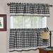 Tejeda Buffalo Check 58" Window Valance Polyester in White/Black Laurel Foundry Modern Farmhouse® | 24" W x 52" L | Wayfair