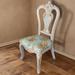 Rosdorf Park Kathyren Fabric Side Chair Wood/Upholstered in Gray/Blue/White | 43.5 H x 22.05 W x 22.44 D in | Wayfair