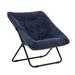 Living Room Chair - MBOOYOME Living Room Chair, Soft Saucer Chair Oversized Folding Accent Chair in Blue/Brown | Wayfair saucer chair-navy