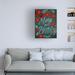 The Holiday Aisle® Red Flowers Christmas I On Canvas by Regina Moore Print Canvas, Cotton in White/Black | 47 H x 35 W x 2 D in | Wayfair