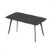 George Oliver Small Space Porcelain Tile Dining Table Metal in Black | 29.53 H x 70.83 W x 35.43 D in | Wayfair 25940672F48547A1A5523847827878DB