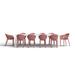 AllModern Farrah Euro Café Rectangular 10 - Person 110" Long Outdoor Dining Set Plastic in Red/White | 110 W x 39.37 D in | Wayfair