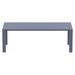 AllModern Farrah Extendable Plastic Dining Table Plastic in Gray | 29.5 H x 70 W x 39 D in | Outdoor Dining | Wayfair