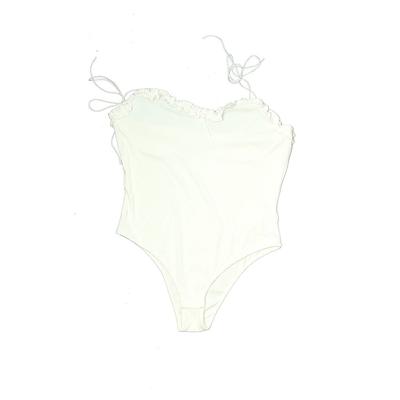 Cupshe Bodysuit: White Tops - Women's Size Large