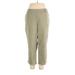 Lands' End Khaki Pant: Green Print Bottoms - Women's Size 2X