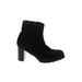 Blondo Ankle Boots: Black Print Shoes - Women's Size 8 1/2 - Round Toe