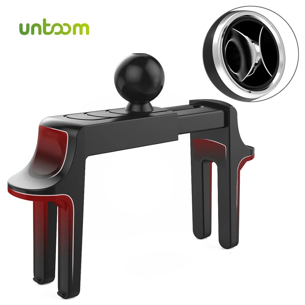 Untoom Car Air Vent Clip Mount 17mm Ball Head Base for Round Air Outlet Car Mobile Phone Holder GPS Bracket Accessories