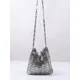 Popular metal sequins with large capacity mobile phone crossbody chain bag DIY handmade bag for