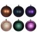 Vickerman 705742 - 3" Plum / Sea Blue / Mocha Ball Christmas Tree Ornament Assortment (12 Pack) (N220357)