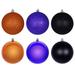 Vickerman 705889 - 3" Purple / Orange / Black Ball Christmas Tree Ornament Assortment (12 Pack) (N220371)