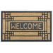 RugSmith Natural Black Moulded Rubber Coir Welcome Doormat, 18" x 30" - 18" x 30"