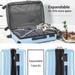 Blue Complete Luggage Set 360° Spinner Wheels 3 Piece Expandable