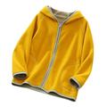 Eashery Lightweight Jacket for Boys Kids Kids Hooded Quilted Coat Warm Lightweight Baby Boys Girls Top Boys Outerwear Jackets (Yellow 3-4 Years)