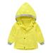 Eashery Girls Windbreaker Jacket Basic Denim Soft Stretch Jean Jacket Fall Winter Clothes Toddler Jacket (Yellow 2-3 Years)