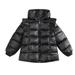 Eashery Boys Winter Puffer Jacket Water Resistant Puffer Coat Padded Puffer Jacket Winter Warm Shirt Sweater Tops Jackets for Boys (Black 3-4 Years)