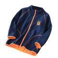 Eashery Boys Windbreaker Jacket Coat Warm Hooded Parka Jacket Lightweight Pullover Top Jackets for Boys (Navy 3-4 Years)