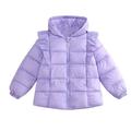 Eashery Lightweight Jacket for Boys Kids Coat Warm Hooded Parka Jacket Long Sleeve Cotton Pullover Tops Boys Jacket (Purple 18-24 Months)
