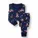 LYCAQL Toddler Boy Clothes Toddler Girls Boys Baby Soft Pajamas Toddler Cartoon Prints Long Sleeves Kid Sleepwear Top (Dark Blue 12-18 Months)