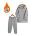 LYCAQL Toddler Boy Clothes Kids Toddler Baby Girls Boys Autumn Winter Warm Thick Solid Cotton Long Sleeve Lined Toddler (Grey 2-3 Years)