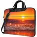 Laptop Shoulder Bag Carrying Case sunset with sea waves Print Computer Bags